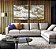 Duo de Quadros Quadrados Abstrato Efeito Mármore Dourado Bronze Cinza Arte Canvas Moldura - Imagem 5
