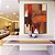 Quadro Vertical Abstrato Vermelho Laranja Marrom com Efeito Arte Canvas Moldura - Imagem 3