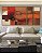 Trio de Quadros Estilizados Abstrato Vermelho Laranja Marrom com Efeito Arte Canvas Moldura - Imagem 2