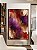 Quadro Vertical Abstrato Roxo Vermelho Vinho com Efeito Arte Canvas Moldura - Imagem 4