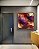 Quadro Quadrado Abstrato Roxo Vermelho Vinho com Efeito Arte Canvas Moldura - Imagem 2