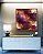 Quadro Quadrado Abstrato Roxo Vermelho Vinho com Efeito Arte Canvas Moldura - Imagem 4