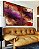 Duo de Quadros Abstrato Roxo Vermelho Vinho com Efeito Arte Canvas Moldura - Imagem 1