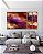 Trio de Quadros Estilizados Abstrato Roxo Vermelho Vinho com Efeito Arte Canvas Moldura - Imagem 3