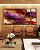 Trio de Quadros Estilizados Abstrato Roxo Vermelho Vinho com Efeito Arte Canvas Moldura - Imagem 5