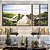Trio de Quadros Estilizados Escada para Praia de Mar Azul Natureza Arte Canvas Moldura - Imagem 4