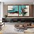 Duo de Quadros Quadrados Abstrato Turquesa Marrom Madeira Branco Arte Canvas Moldura - Imagem 1