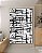 Quadro Vertical Abstrato Preto e Branco Efeito Pintura Arte Canvas Moldura - Imagem 2