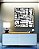 Quadro Quadrado Abstrato Preto e Branco Efeito Pintura Arte Canvas Moldura - Imagem 1
