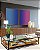 Duo de Quadros Abstrato Degradê Azul Petróleo Rosa Arte Canvas Moldura - Imagem 1
