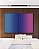 Duo de Quadros Abstrato Degradê Azul Petróleo Rosa Arte Canvas Moldura - Imagem 3