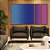 Trio de Quadros Estilizados Abstrato Degradê Azul Petróleo Rosa Arte Canvas Moldura - Imagem 2