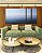 Trio de Quadros Estilizados Mar Azul e Calmo Oceano Natureza Arte Canvas Moldura - Imagem 1