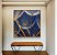 Quadro Quadrado Flor Dente de Leão Tons de Cobre e Azul Natureza Arte Canvas Moldura - Imagem 3
