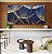 Trio de Quadros Flor Dente de Leão Tons de Cobre e Azul Natureza Arte Canvas Moldura - Imagem 2