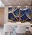Duo de Quadros Flor Dente de Leão Tons de Cobre e Azul Natureza Arte Canvas Moldura - Imagem 1