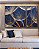 Trio de Quadros Estilizados Flor Dente de Leão Tons de Cobre e Azul Natureza Arte Canvas Moldura - Imagem 2
