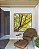 Quadro Quadrado Árvore com Folhas Verde Claro e Céu Limpo Turquesa Arte Canvas Moldura - Imagem 1