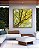 Quadro Quadrado Árvore com Folhas Verde Claro e Céu Limpo Turquesa Arte Canvas Moldura - Imagem 2