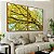 Duo de Quadros Árvore com Folhas Verde Claro e Céu Limpo Turquesa Arte Canvas Moldura - Imagem 3