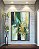 Quadro Vertical Abstrato Em tons de Turquesa Verde e Dourado Arte Canvas Moldura - Imagem 3