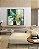 Quadro Quadrado Abstrato Em tons de Turquesa Verde e Dourado Arte Canvas Moldura - Imagem 2