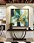Quadro Quadrado Abstrato Em tons de Turquesa Verde e Dourado Arte Canvas Moldura - Imagem 3