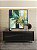 Quadro Quadrado Abstrato Em tons de Turquesa Verde e Dourado Arte Canvas Moldura - Imagem 4