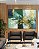Duo de Quadros Abstrato Em tons de Turquesa Verde e Dourado Arte Canvas Moldura - Imagem 5