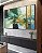Trio de Quadros Estilizados Abstrato Em tons de Turquesa Verde e Dourado Arte Canvas Moldura - Imagem 4