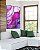 Quadro Vertical Abstrato Rosa Lilás e Dourado Arte Fluída Canvas Moldura - Imagem 3