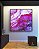 Quadro Quadrado Abstrato Rosa Lilás e Dourado Arte Fluída Canvas Moldura - Imagem 5
