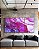 Trio de Quadros Abstrato Rosa Lilás e Dourado Arte Fluída Canvas Moldura - Imagem 2