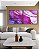 Duo de Quadros Quadrados Abstrato Rosa Lilás e Dourado Arte Fluída Canvas Moldura - Imagem 5