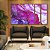 Trio de Quadros Estilizados Abstrato Rosa Lilás e Dourado Arte Fluída Canvas Moldura - Imagem 4