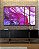 Trio de Quadros Estilizados Abstrato Rosa Lilás e Dourado Arte Fluída Canvas Moldura - Imagem 1