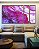 Trio de Quadros Estilizados Abstrato Rosa Lilás e Dourado Arte Fluída Canvas Moldura - Imagem 2