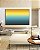 Quadro Horizontal Abstrato Degradê Amarelo Ouro e Azul Turquesa Canvas Moldura - Imagem 3