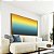 Quadro Horizontal Abstrato Degradê Amarelo Ouro e Azul Turquesa Canvas Moldura - Imagem 2
