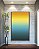 Quadro Vertical Abstrato Degradê Amarelo Ouro e Azul Turquesa Canvas Moldura - Imagem 2