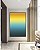 Quadro Vertical Abstrato Degradê Amarelo Ouro e Azul Turquesa Canvas Moldura - Imagem 3