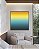 Quadro Quadrado Abstrato Degradê Amarelo Ouro e Azul Turquesa Canvas Moldura - Imagem 1