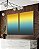 Duo de Quadros Abstrato Degradê Amarelo Ouro e Azul Turquesa Canvas Moldura - Imagem 1