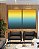 Duo de Quadros Abstrato Degradê Amarelo Ouro e Azul Turquesa Canvas Moldura - Imagem 2