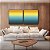 Duo de Quadros Quadrados Abstrato Degradê Amarelo Ouro e Azul Turquesa Canvas Moldura - Imagem 5
