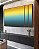 Trio de Quadros Estilizados Abstrato Degradê Amarelo Ouro e Azul Turquesa Canvas Moldura - Imagem 1