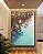 Quadro Vertical Mar Turquesa Cristalino com Praia Areia Pedras Canvas Moldura - Imagem 1