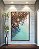 Quadro Vertical Mar Turquesa Cristalino com Praia Areia Pedras Canvas Moldura - Imagem 4