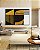 Quadro Horizontal Abstrato Geométrico Linear Preto Dourado Branco Canvas - Imagem 4
