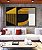 Quadro Horizontal Abstrato Geométrico Linear Preto Dourado Branco Canvas - Imagem 2